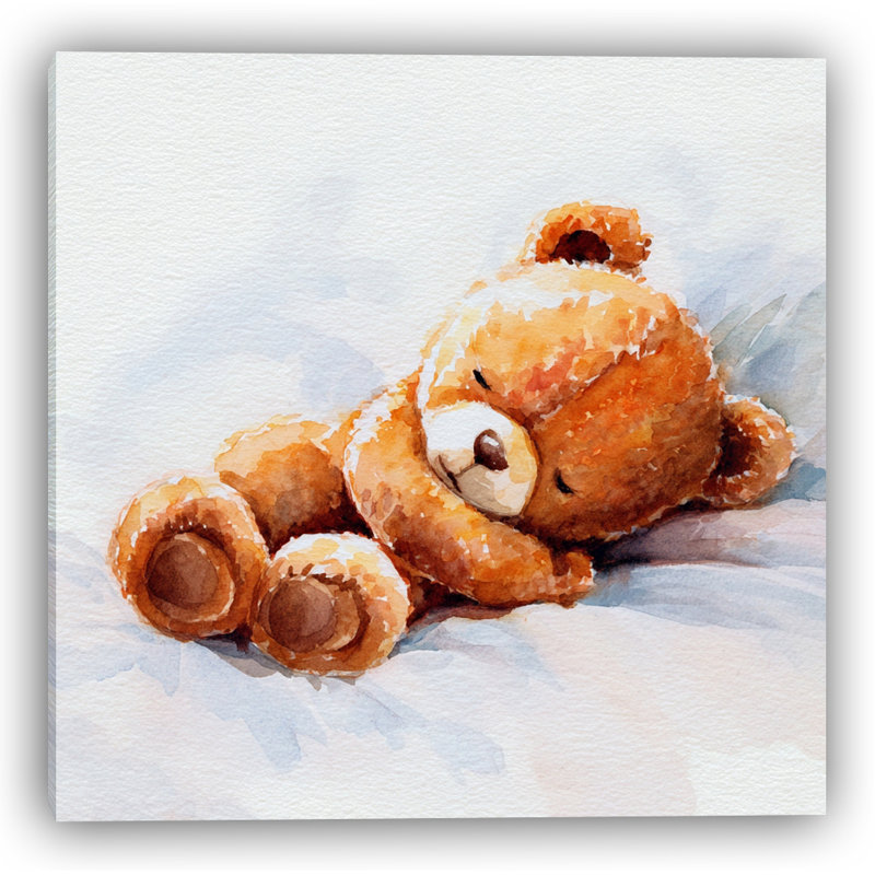 «Sweet Dreams Teddy Bear», art mural sur toile tendue