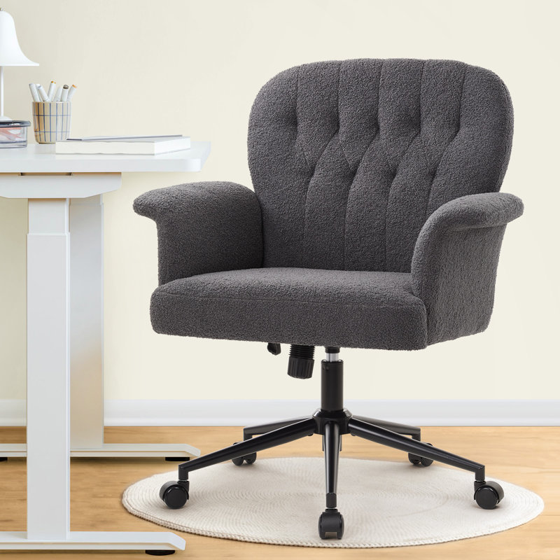 Upholstered Swivel Armchair, Grey