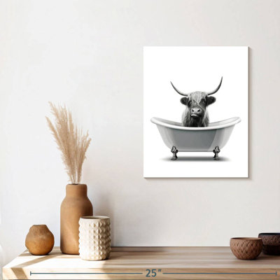 «Bathaign Animal Highland Cow», reproduction sur toile