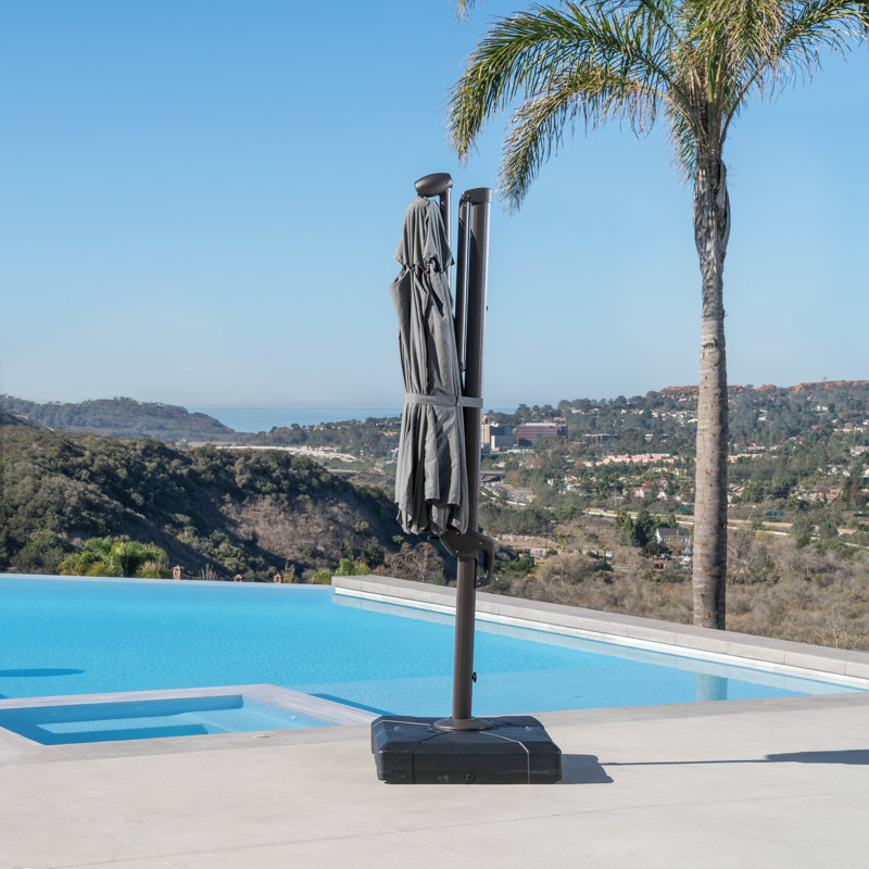 Parasol en porte-à-faux 10 pi Cassidey, Gris anthracite Sunbrella®