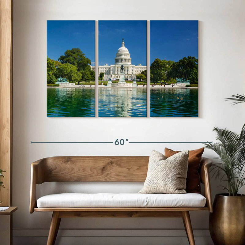 Lilie US Capitol Reflection, 32" H x 50" W