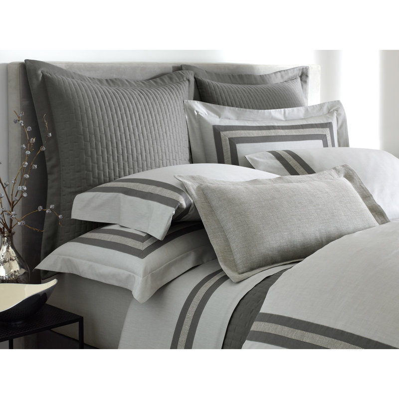 Harper Single Duvet Cover, Gray, Queen Duvet Cover