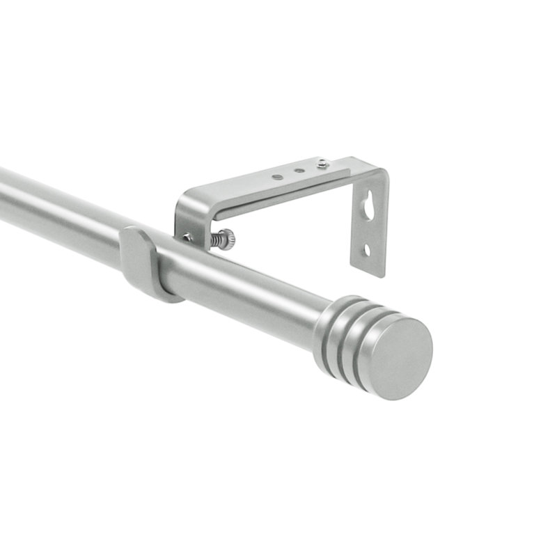 Tringle à rideaux simple ajustable 0,62 po Sweitzer, H 0,62 po x l 84 po x P 0,62 po, Étain