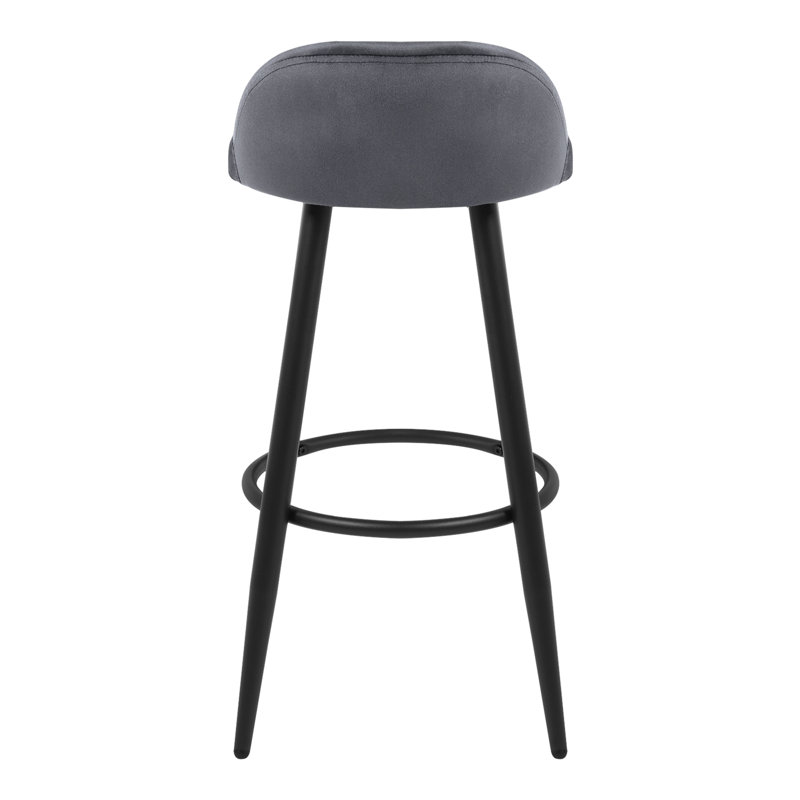 Askern Upholstered Counter Stool, Dark Grey, 2