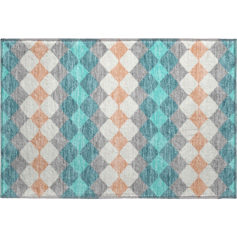 Premium Machine Washable Bunderberg AMF1007 Geometric Rug