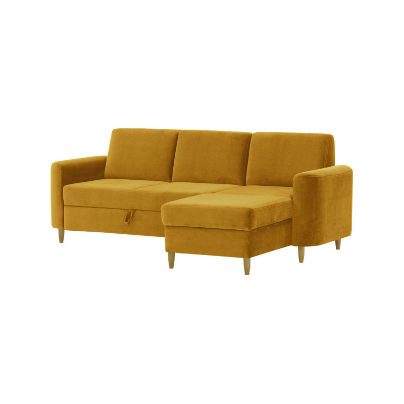Chaim 4 Seater Sofa Bed, Mustard Yellow