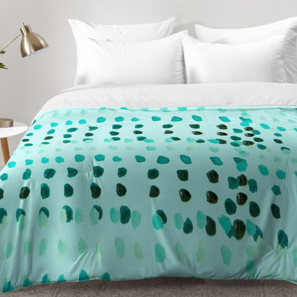 Ensemble d'édredon turquoise, Édredon pour très grand lit + 2 très grandes ta