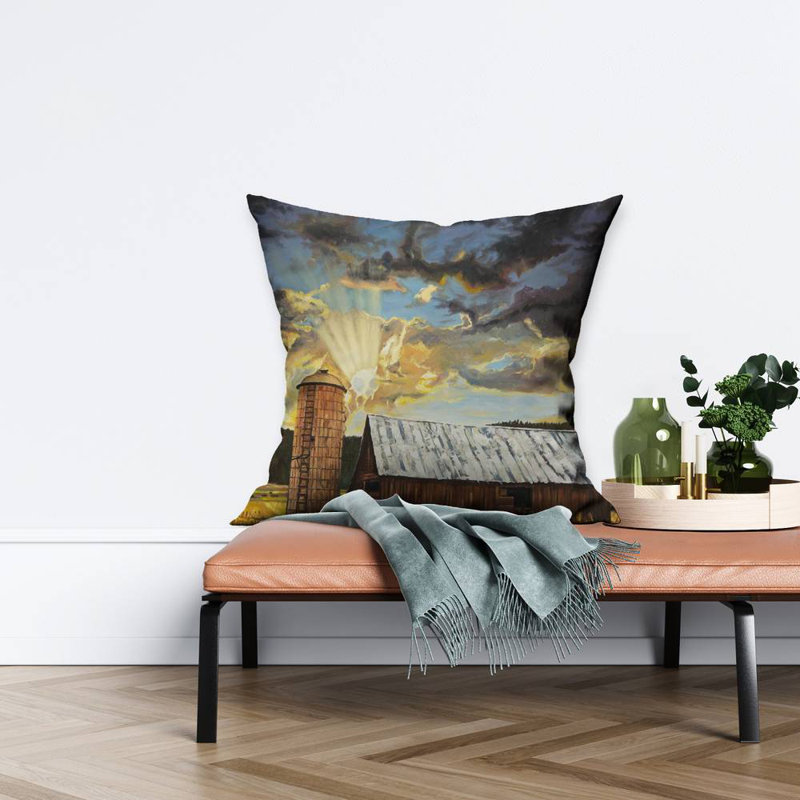 Hay barn Rustic Poly Twill Throw for Cozy Home Decor