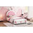 Upholstered Platform Bed with Rabbit Shaped Headboard
