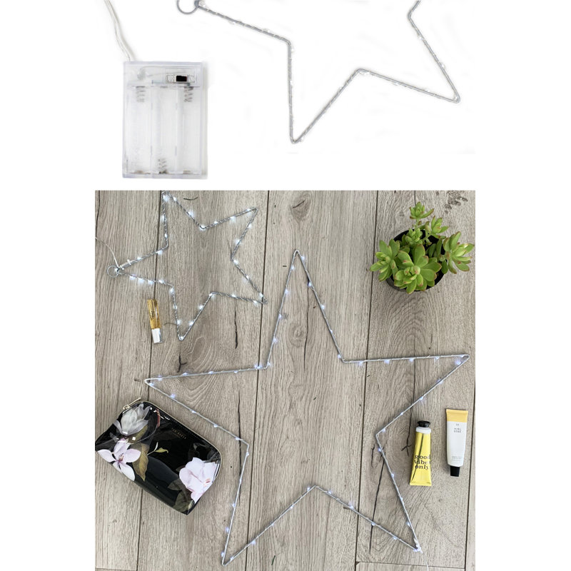 Guirlande lumineuse 50 lumières, H 12 po x l 12 po x P 2 po