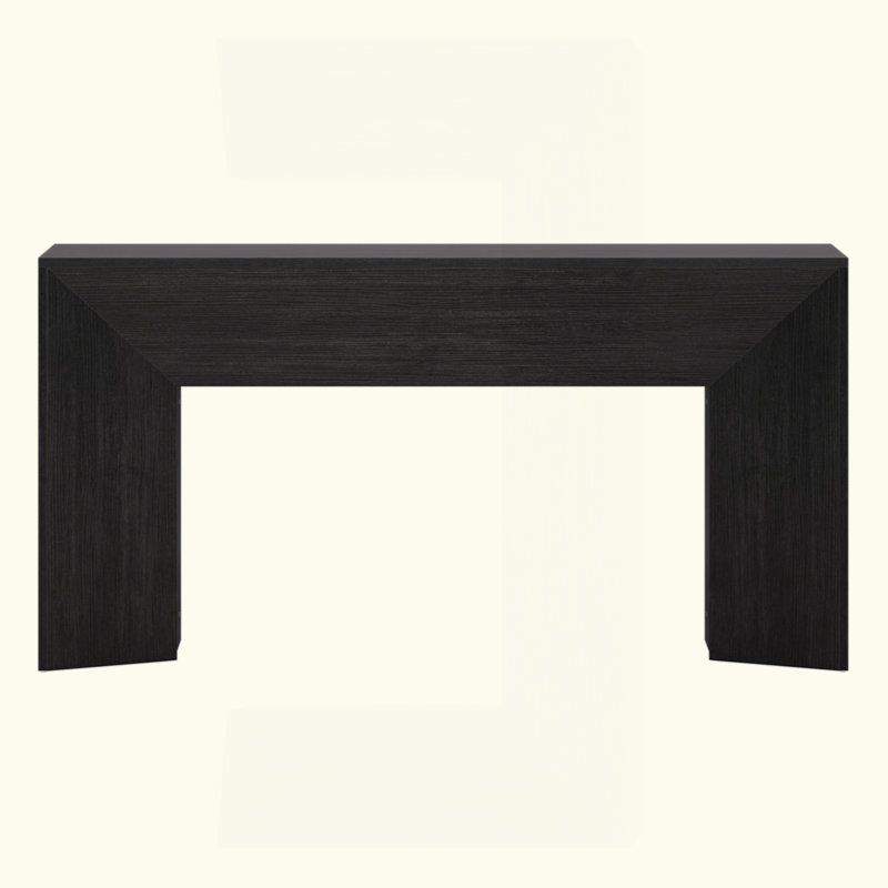 63" Extra Long Rustic Farmhouse Console Table with Vertical Slat Design - Sofa/Entryway Table for Hallway/Living Room Small Spaces