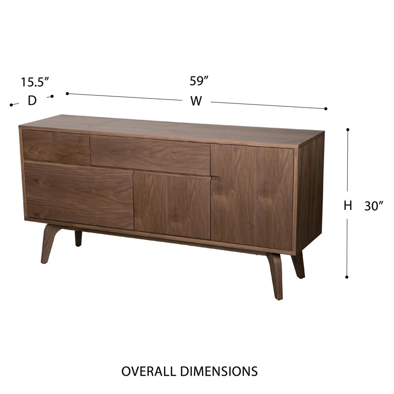 Quesinberry 59'' Sideboard, Walnut