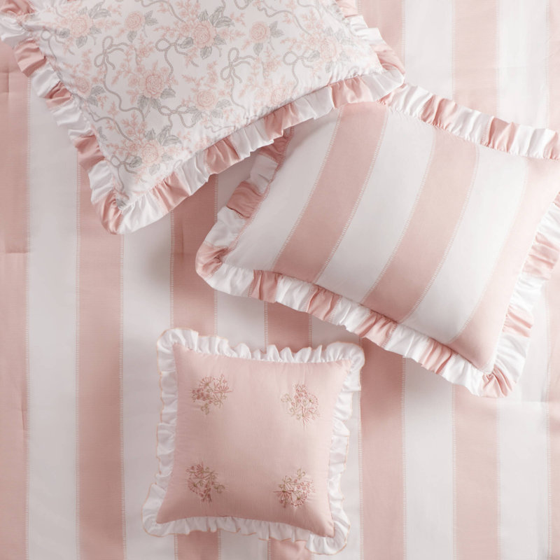 Ensemble de literie rose simple TG, ensemble d'édredon en microfibre douce