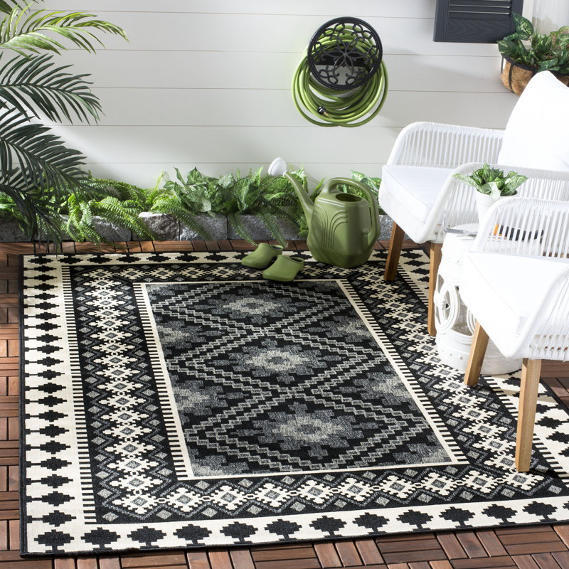 Tillis Southwestern Indoor/Outdoor Area Rug, Rectangle 9' x 12'