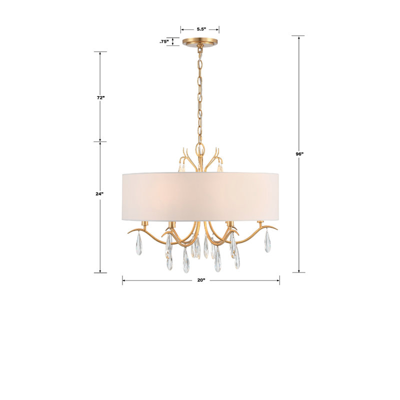 Lustre tambour 6 lumières Elliyah