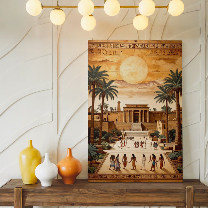 Here Is The Product Description And Seo Optimization For Your Ancient Egyptian Wall Art Canvas, 18" H x 24" W