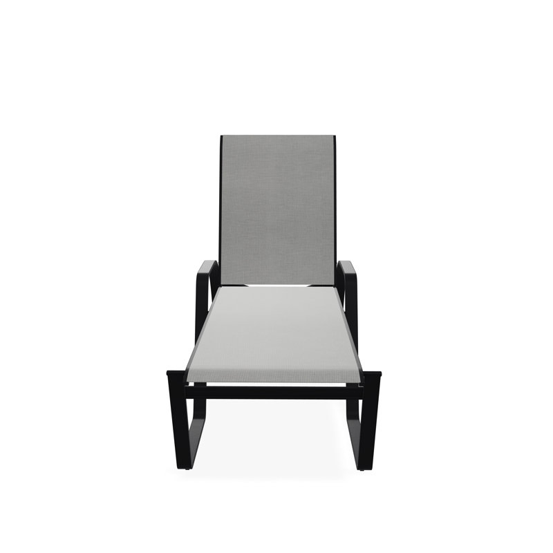 Chaise longue empilable Aruba II, Alliage Sunbrella®, Noir
