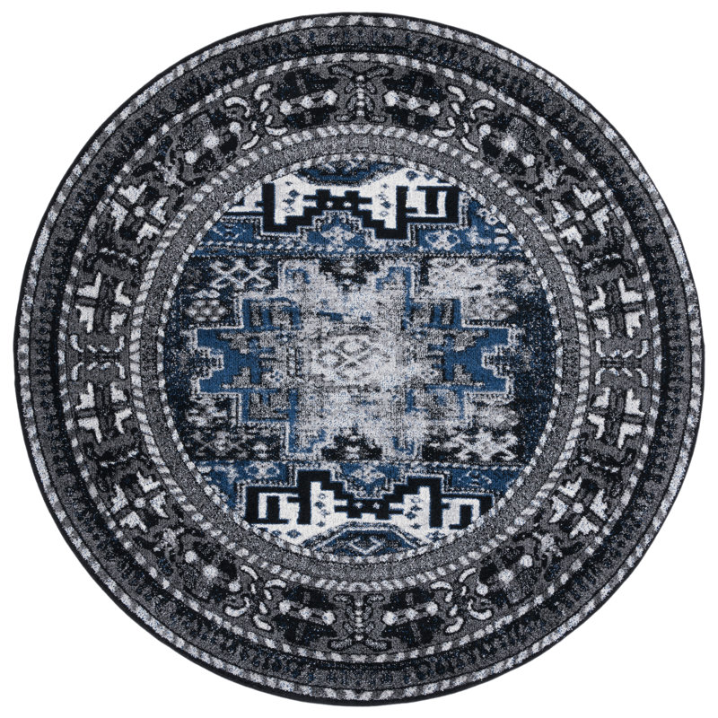 Abbie-Jo Performance Oriental Rug, Round 6'7"