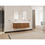 Meuble-lavabo mural de 60 po avec lavabo, lavabo double en résine à rebords épais, ensemble KD