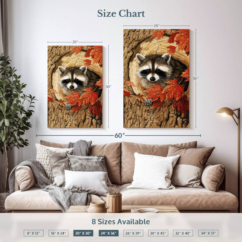 Brampt Raccoon, 36" H x 24" W