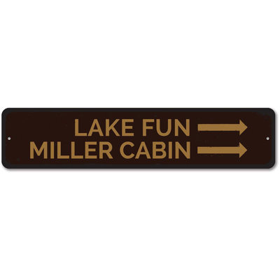 Plaque en métal «Lake Fun»