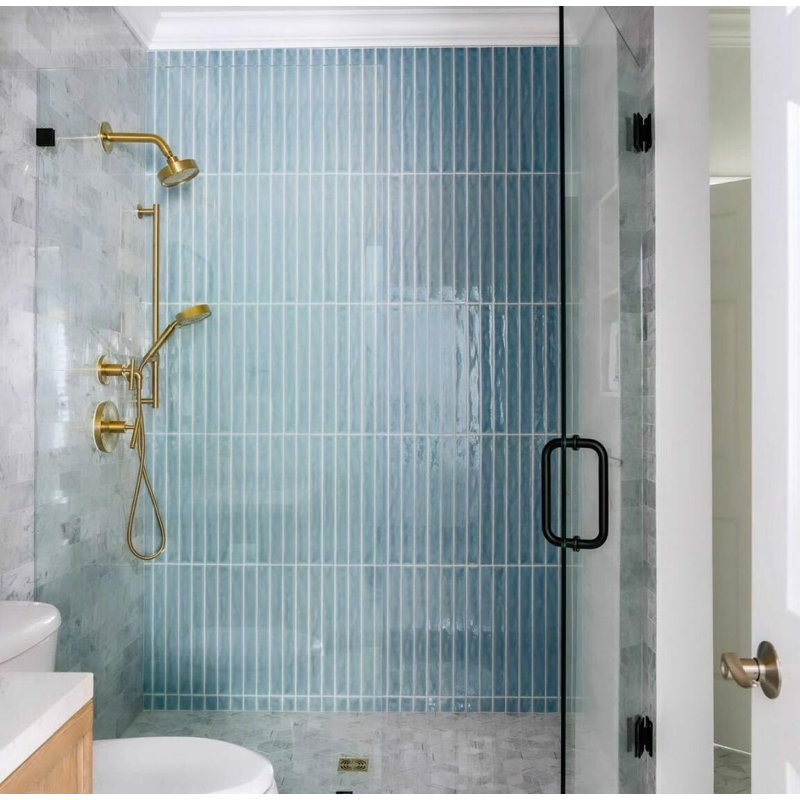 Morgana 11x14 Hex Cube Polished Marble and Brass Inlay Mosaic Tile, Carrara