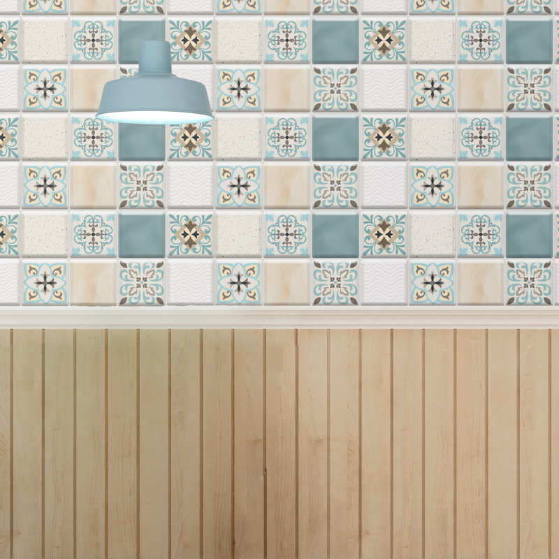 15cm W x 15cm L Vinyl Peel and Stick Mosaic Tile