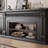 Black Solid Wood TV Cabinet Fireplace-118327431