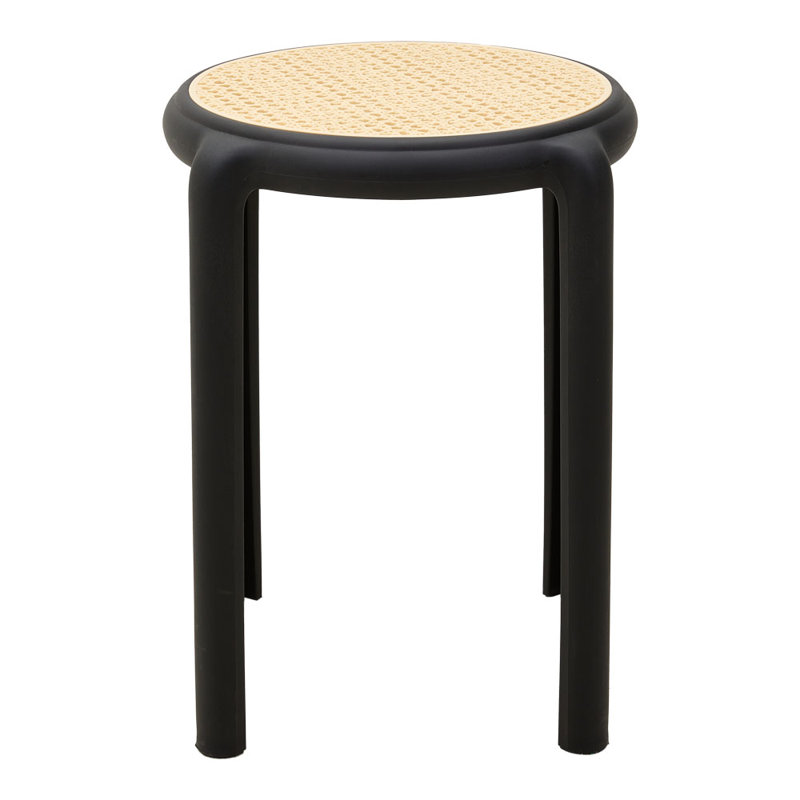 45cm H Stacking Side Chair, Black