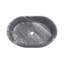 Lavabo vasque de salle de bain en marbre gris véritable, 23,6 po x 15,7 po x H 5,9 po, veinage unique, bassin spacieux pré-percé, montage sur comptoir