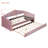 Twin size Upholstered Daybed with Trundle ,Velvet Sofabed with USB Charging Ports,No Box-spring Needed-145699763