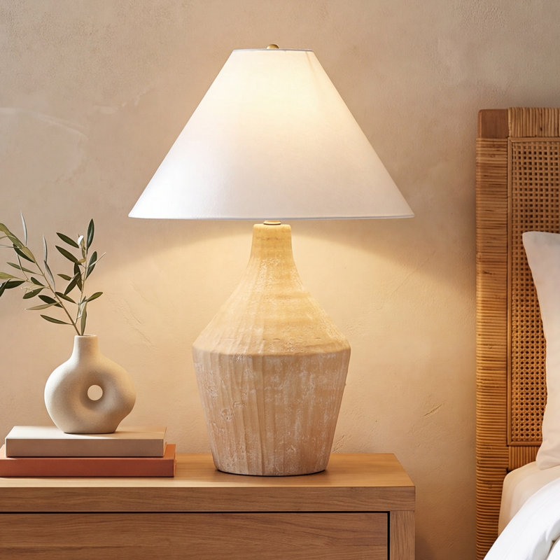 Ochre Wyn Lamp, 26" H x 18" W x 18" D