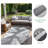Outdoor Waterproof Mat, Recycled P.E.T Grey/ White Rug-396920087-396920089
