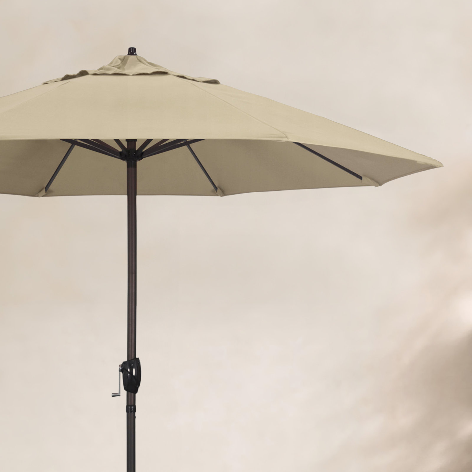 Mira 9' Sunbrella® Market Umbrella, Antique Beige Sunbrella® Canvas