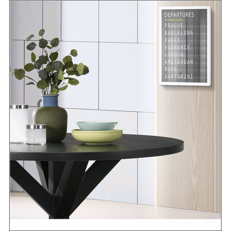 Table de salle à manger Windvale Cross-Buck Base, planches et bois d'ingénierie, H 31,5 po x L 47,25 po x l 47,25 po, Noir