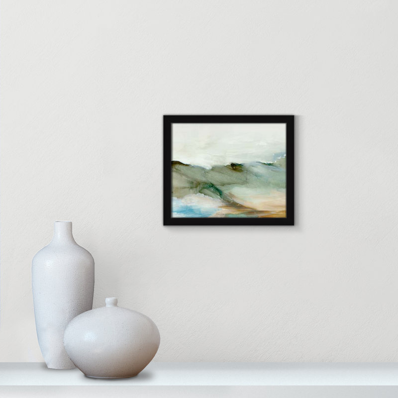 «Abstract Landscape» par Allison Pearce - reproduction d'un seul cadre, H 13 po x l 15 po x P 1,25 po, Noir