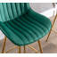 Tabouret de bar en velours avec repose-pieds chromé, ensemble de 2-129517035-129517043