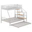 Lit superposé simple au dessus d'un futon en métal avec lit gigogne-95188811