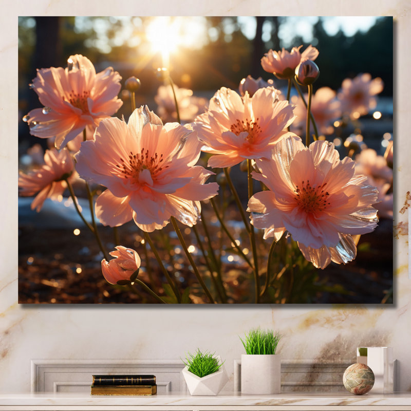 Carnations Field I, reproduction d'art sur toile, H 30 po x l 40 po x P 1,5 po, Toile tendue
