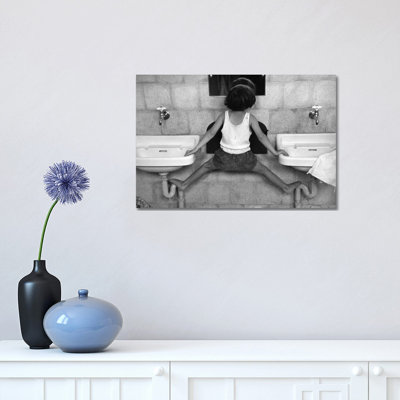 Tirza On Sinks (Israel, 1951) by Ruth Orkin - Print on Canvas