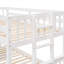 Bedroom Space-Saving Separable Twin-Over-Full Bunk Bed with Twin Trundle Solid Wood Platform Bed with Storage Drawers White Finish