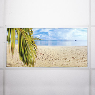 Beach Classroom Fluorescent Light Covers for Ceiling Lights - For 2x4 Light Fixture - by Octo Lights