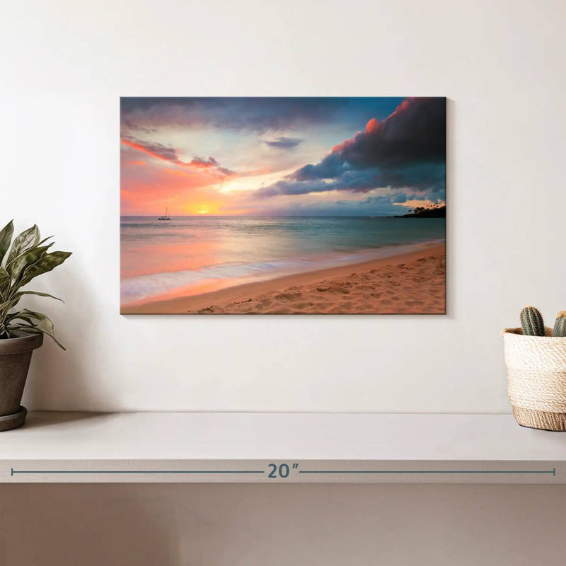 Gillard, superbe coucher de soleil de Kaanapali, H 8 po x l 12 po
