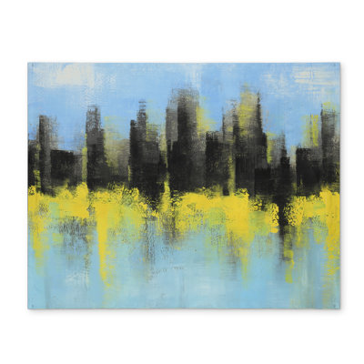 City Made by Sponge Gray Cities Polyester Placemat - Home Decor