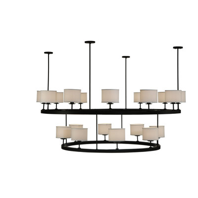 Plafonnier semi-encastré 20 lumières 81 po