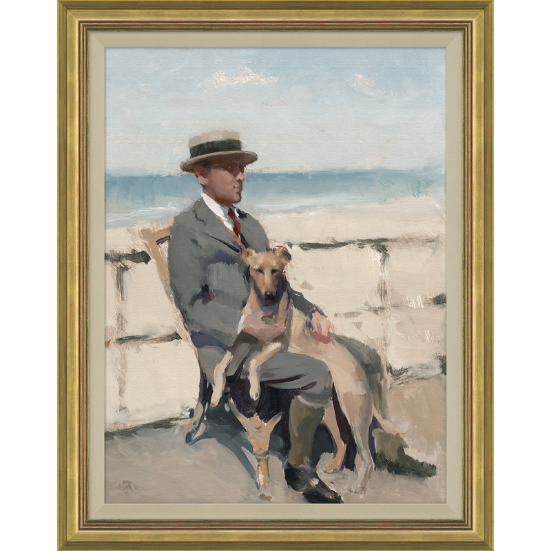 Promenade Print by Alan Kingsbury, No Mat, 21.75" H x 17.25" W, Gold
