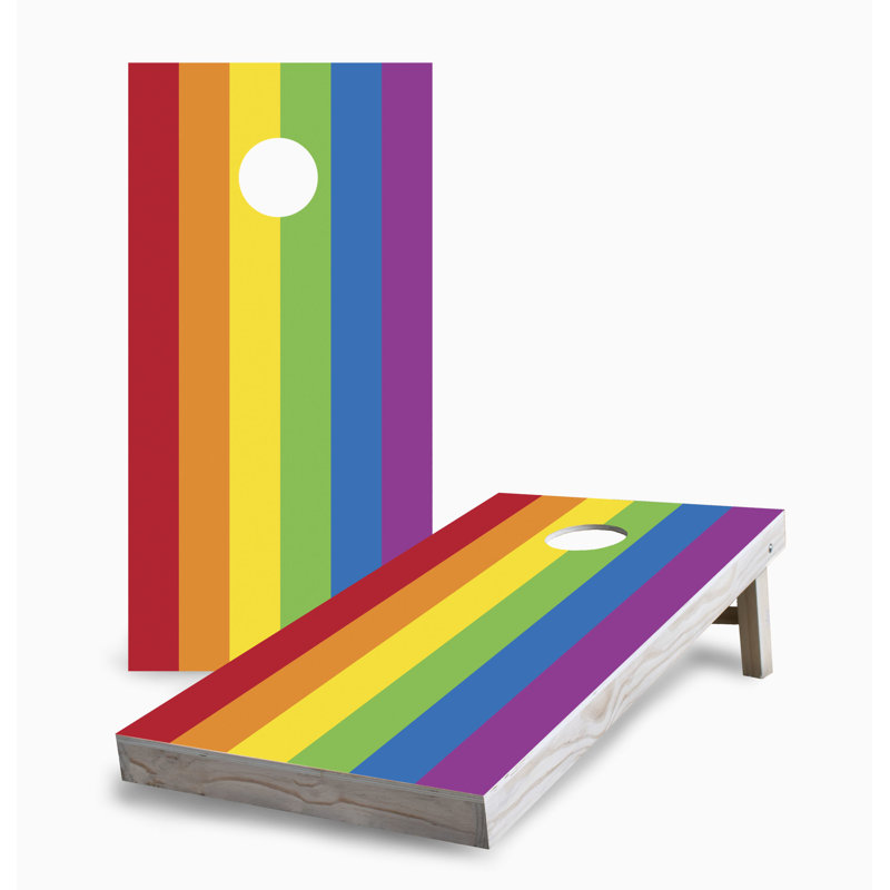 Rainbow Pride Flag Corn Hole Board Set