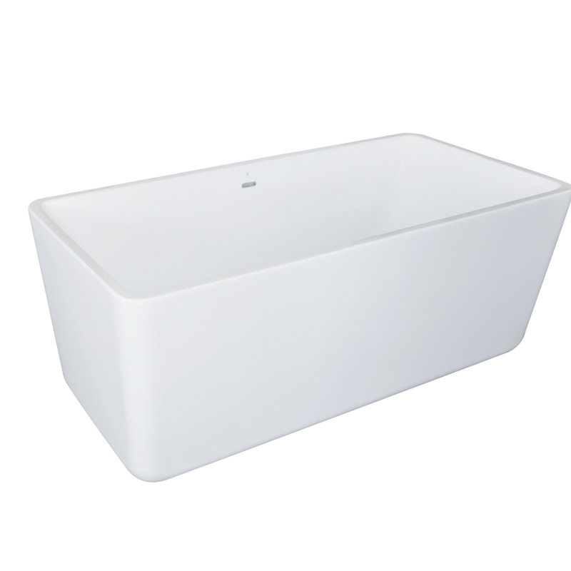 Gem 59'' x 27.75'' Freestanding Soaking Acrylic Bathtub