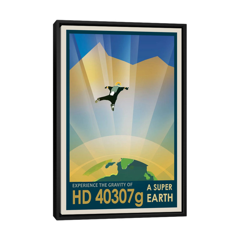 HD 40307G par la NASA-impression d’art graphique sur toile tendue, H 26 po x l 18 po x P 1,5 po, Toile avec cadre noir