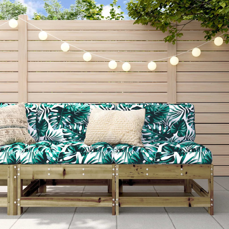 62cm Wide Rectangle Patio Sofa, Dark Brown